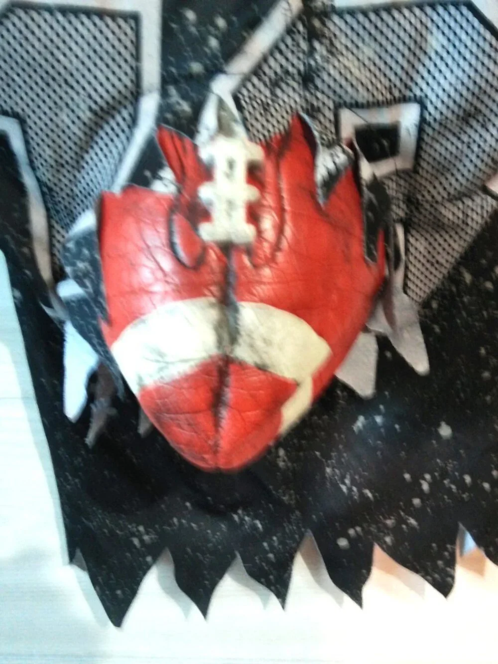 Halloween Costume Zombie Football Player Boy's Size Medium, 3D Football in Chest